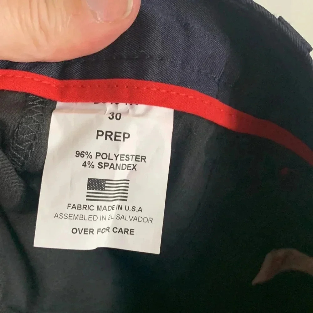 NWOT boys/teen MILLS UNIFORM CO PREP navy blue shorts 30 waist - Picture 5 of 7
